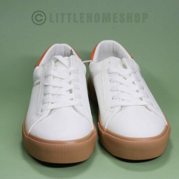 NEW!  French Connection Becka Sneakers in White, Orange, Size 6.5 - Picture 5 of 9